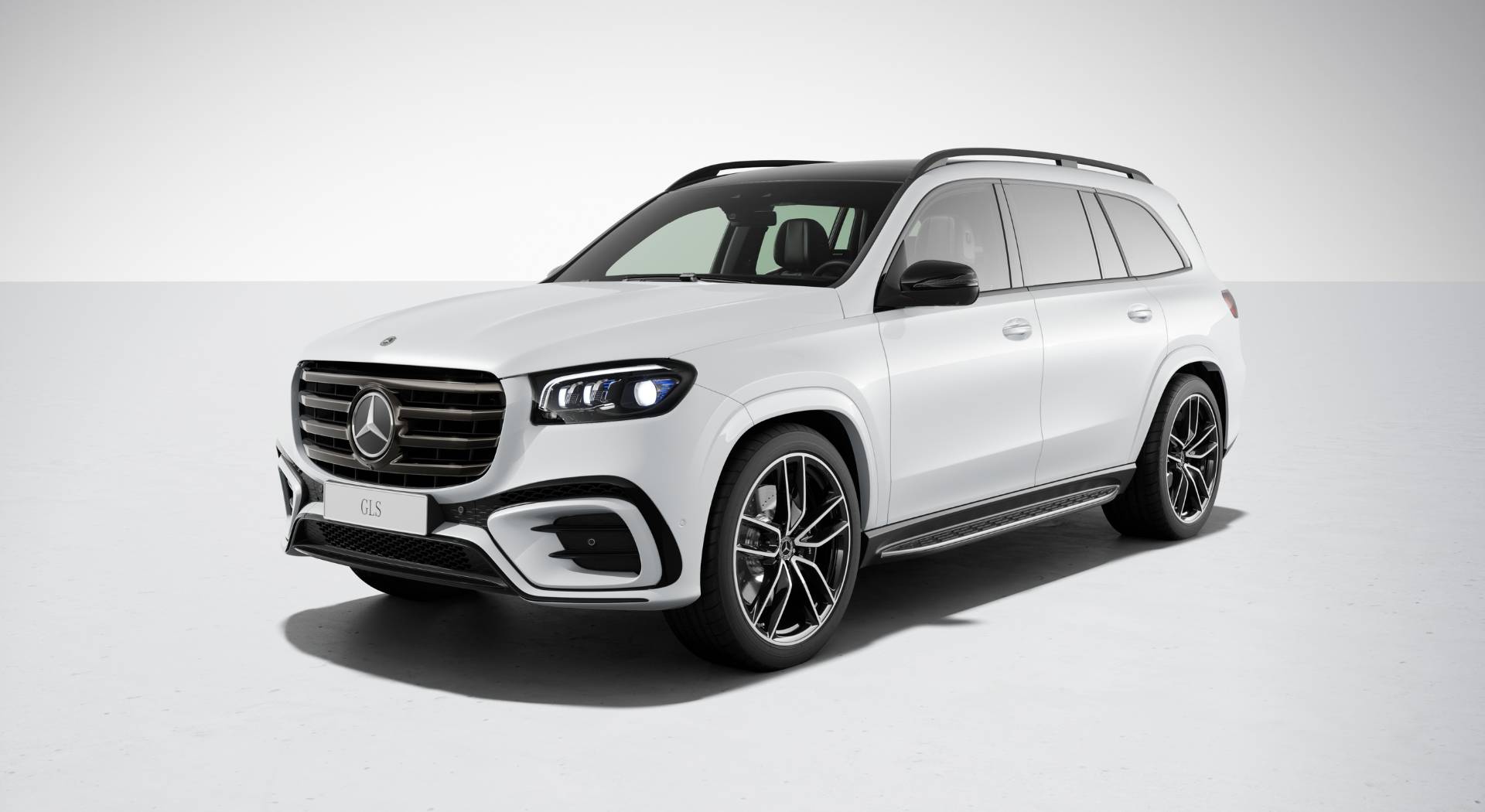 Mercedes Benz Gls Mot Grå Bakgrund