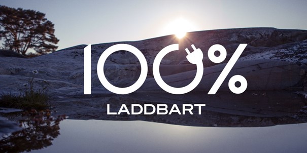 bild från skärgården med text 100 procent laddbart